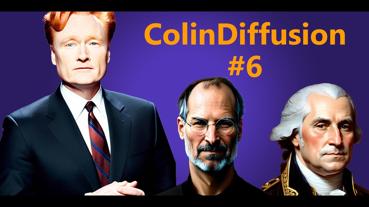 AI illustration of Conan O'Brien in a surreal diffusion-inspired scene.