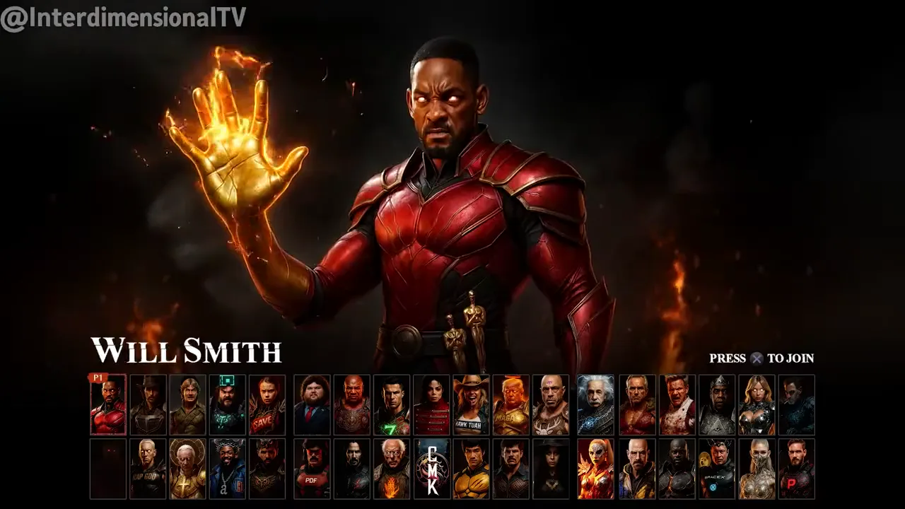 Still from Celebrity Mortal Kombat